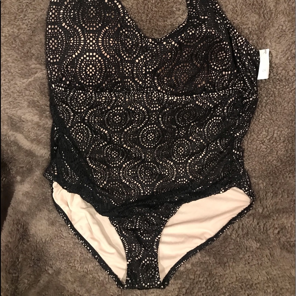 Women’s one piece black lace bikini  VM swimwear